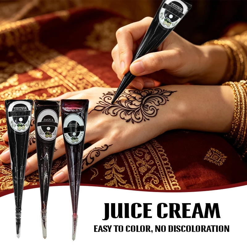 Henna Cone Temporary Tattoo Paste | Natural Mehndi Body Art Henna Body Art Paste QXL