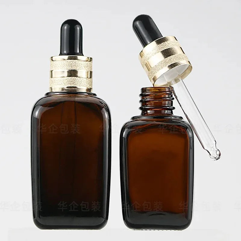 Amber Glass Dropper Bottles 10ml–100ml | Tincture & Serum Bottles Glass Dropper Bottle QXL