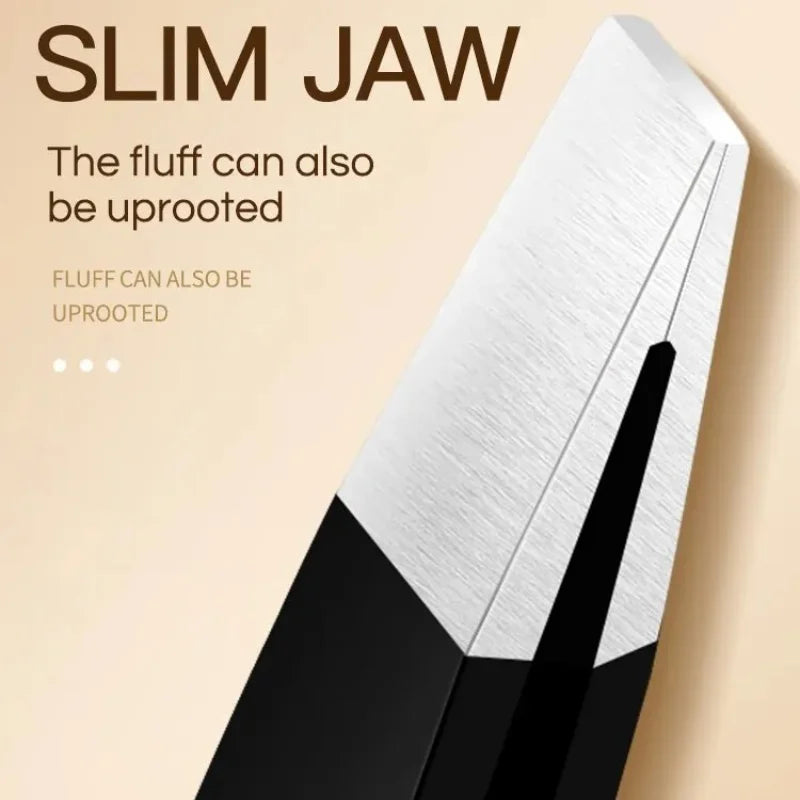 Stainless Steel Eyebrow Tweezer – Slant & Flat Tip | Black Eyebrow Tweezer QXL
