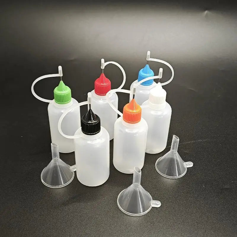 Needle Tip Squeeze Bottles 10ml 30ml | Leak-Proof Set Dispensing Bottle Set QXL 30ml 6Pcs Bottles