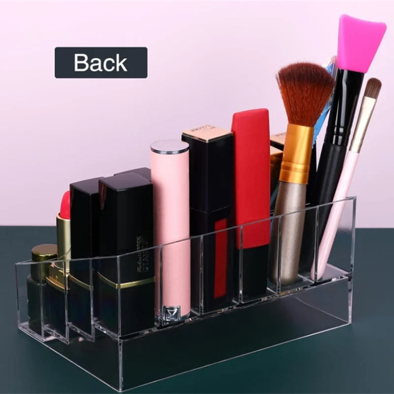 24-Slot Clear Acrylic Lipstick & Makeup Organizer Box Makeup Organizer Box QXL