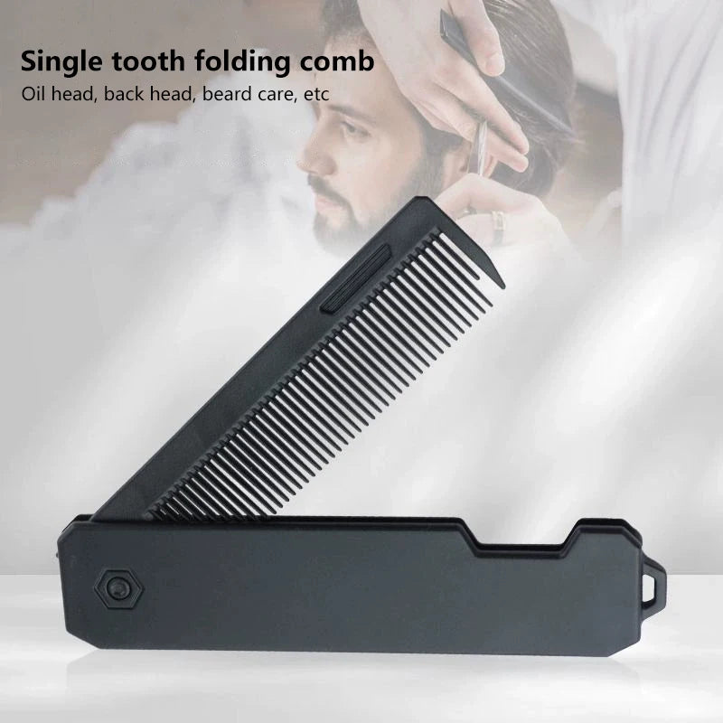 Folding Pocket Comb – Wide & Fine Tooth Hair & Beard Styling Folding Pocket Comb QXL