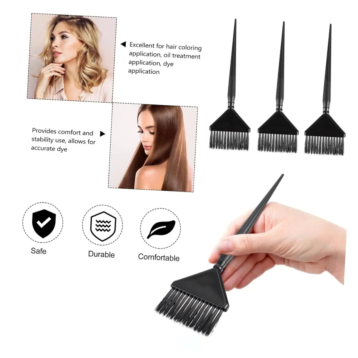Large Professional Hair Dye Brush & Comb | Salon & Home Hair Dye Brush QXL