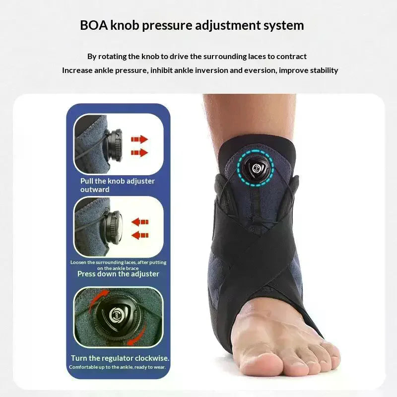 BMPEIC BOA Adjustable Ankle Brace | Compression Support Ankle Support Brace QXL