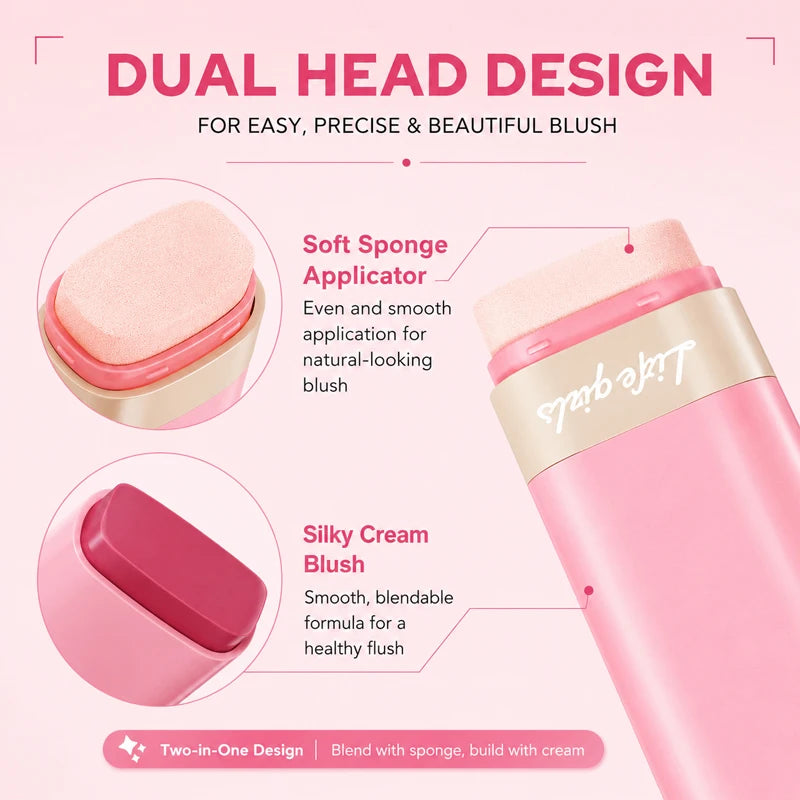 3-in-1 Cream Blush Stick | Cheeks Lips Eyes – Dewy Glow Cream Blush Stick QXL