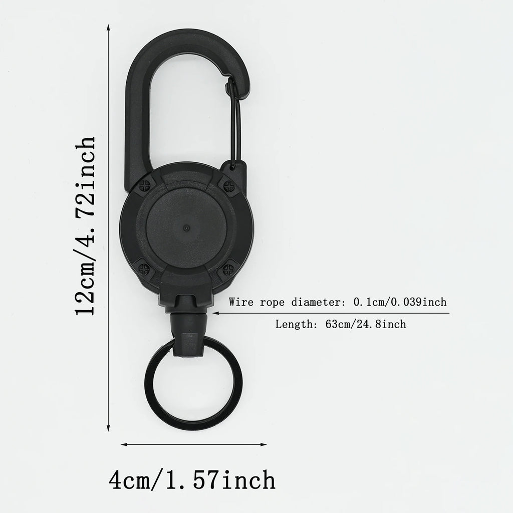 Retractable Keychain Keyring | Multifunctional Adjustable Cord Retractable Keychain QXL