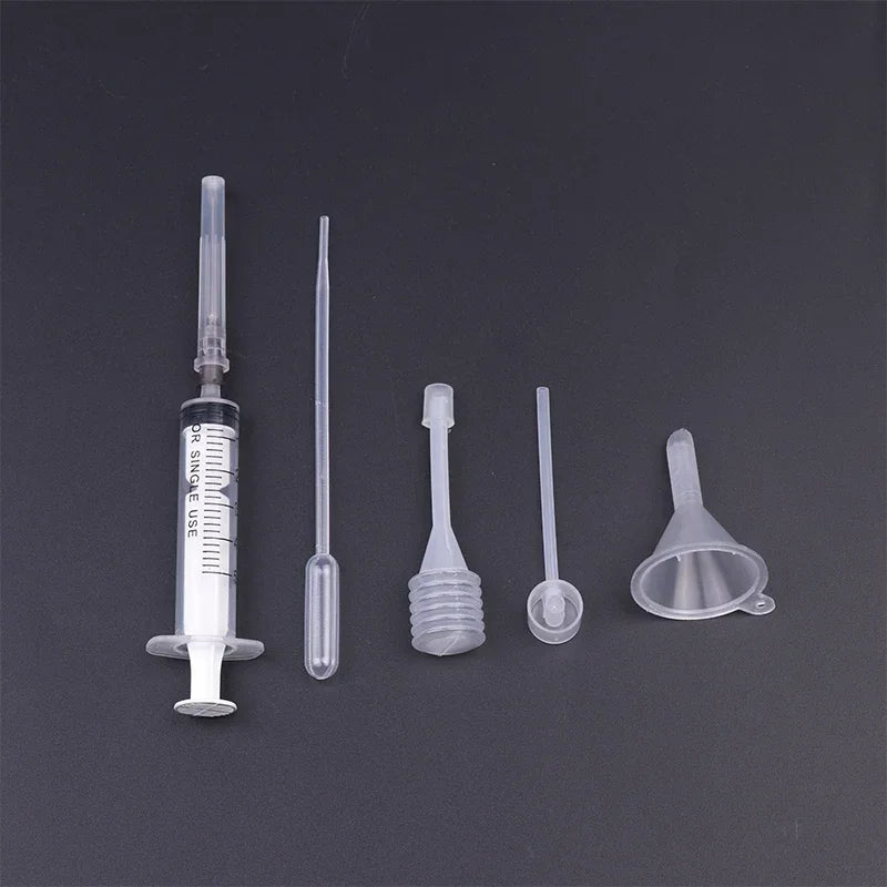 5-Pc Perfume & Cosmetic Transfer Kit – Funnel, Dropper & Syringe Cosmetic Transfer Kit QXL