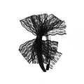 Neon Lace Bow Headband | 80s Costume Party Accessory Costume Hair Accessory QXL Black
