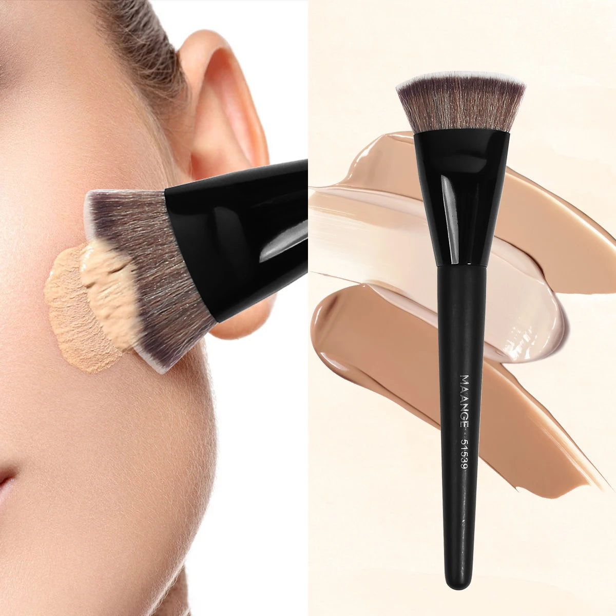 MAANGE Foundation & Contour Makeup Brush Set – 1 or 2 Pcs Makeup Brush Set QXL