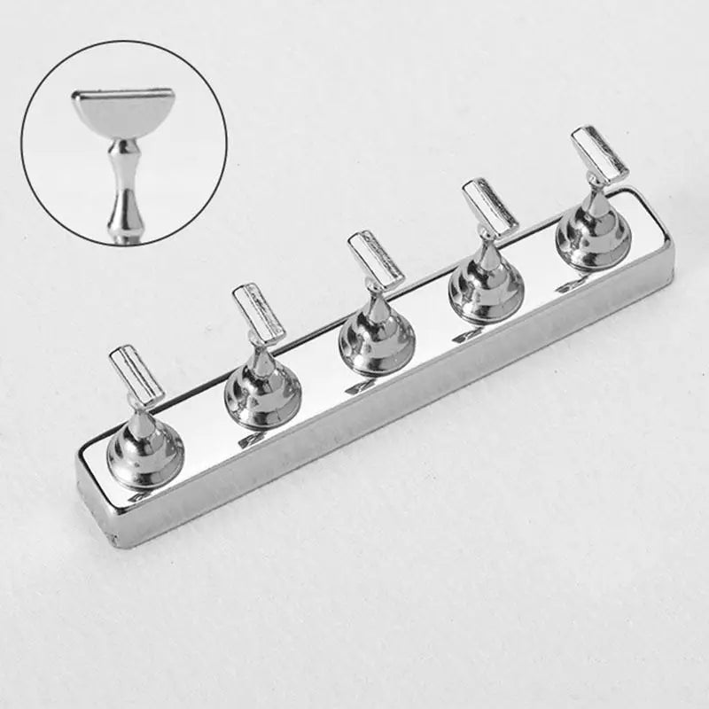 Magnetic Nail Art Practice Stand Set – 5 Holders & Base Nail Art Practice Stand QXL L