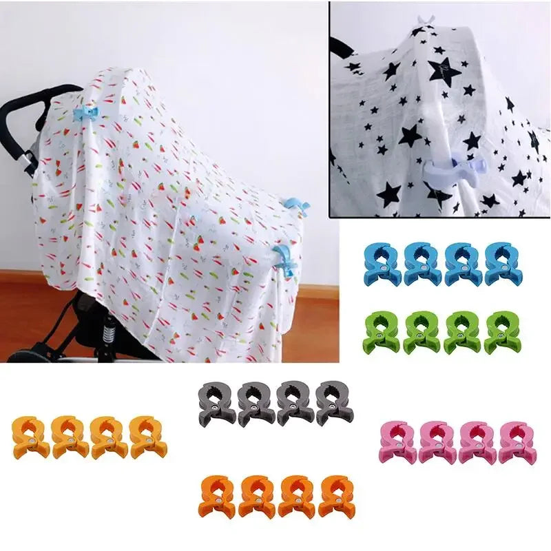 2-Pack Baby Stroller Hooks | Alligator Clip Pram Peg Hanger Stroller Hook Clips QXL