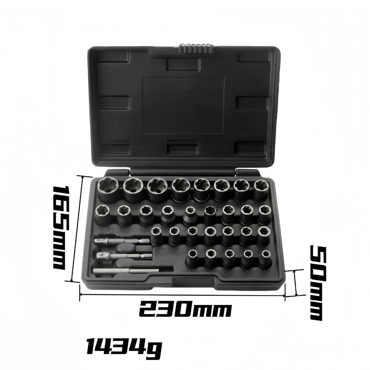 32-Pc Broken Bolt Extractor Set | Stripped Screw Nut Remover Bolt Extractor Set QXL 32PCS SET