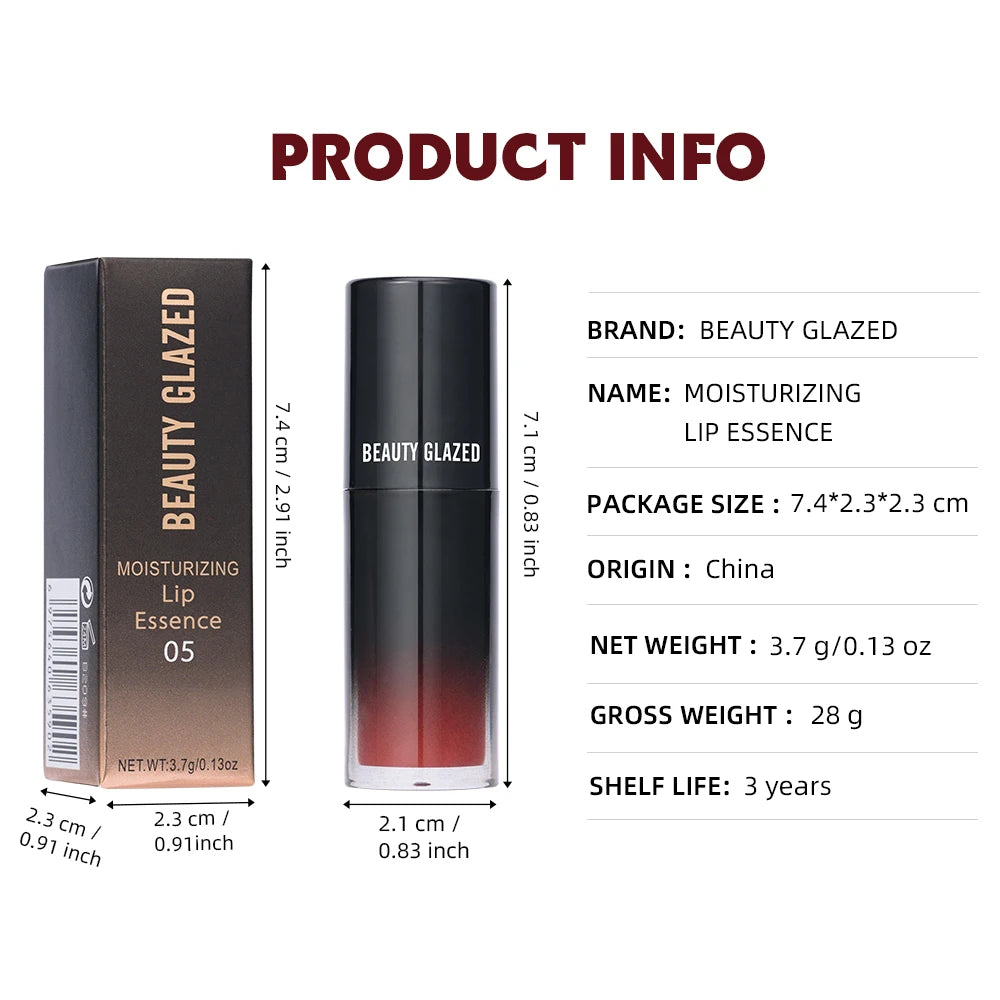 Beauty Glazed Hydrating Mirror Lip Gloss | Tinted Lip Balm Tinted Lip Gloss QXL