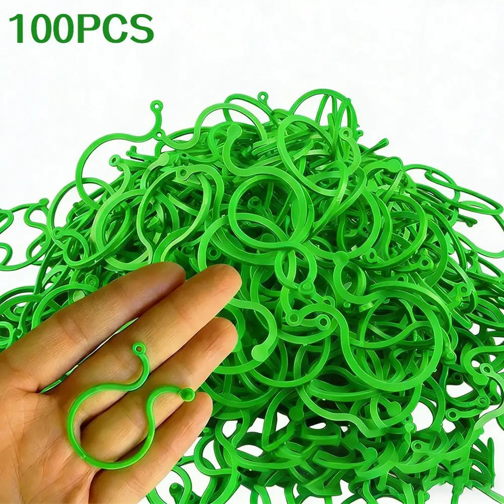 100/300/500-Pack Plant Support Clips | Garden Vine Ties Garden Plant Clips QXL 100PCS