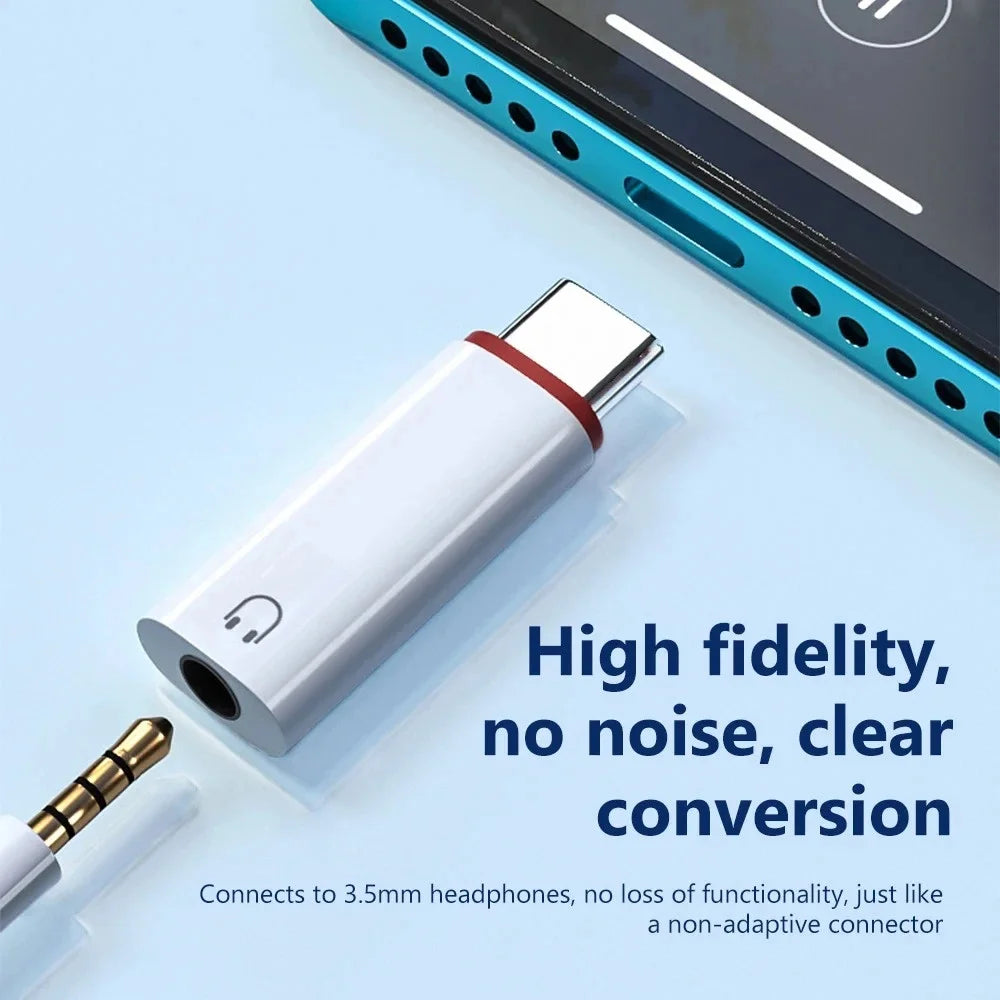 3.5mm to USB-C Audio Adapter | Headphone AUX Converter Audio Adapter QXL