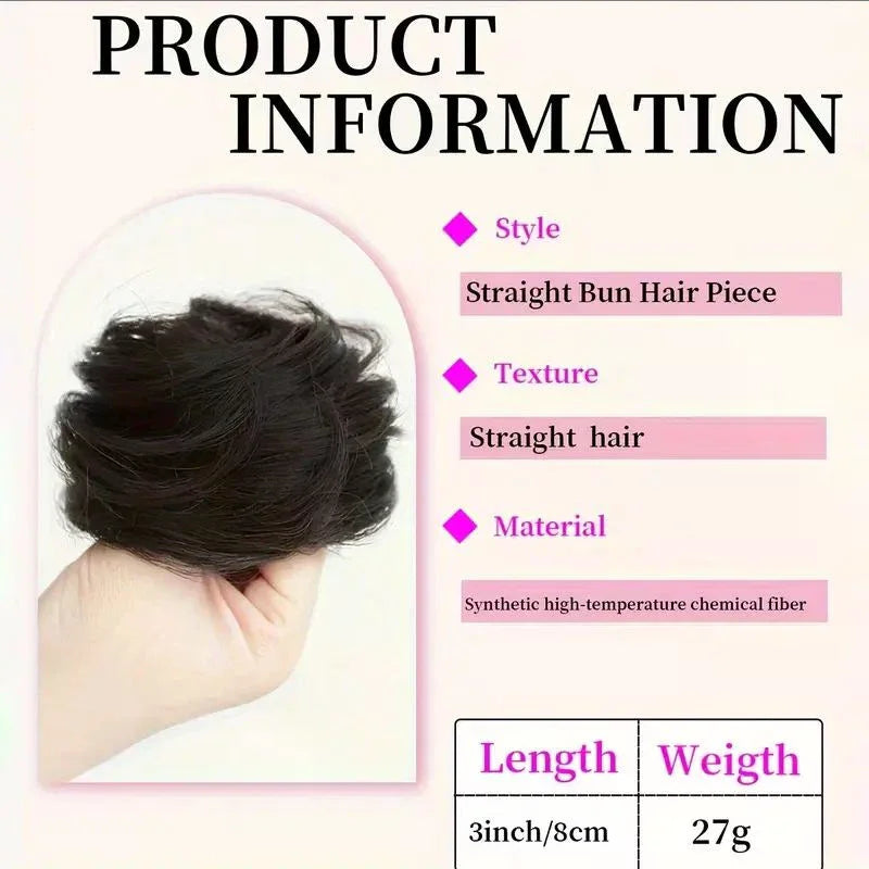 Synthetic Clip-In Hair Bun Ponytail Extension – Multicolour Hair Bun Extension QXL