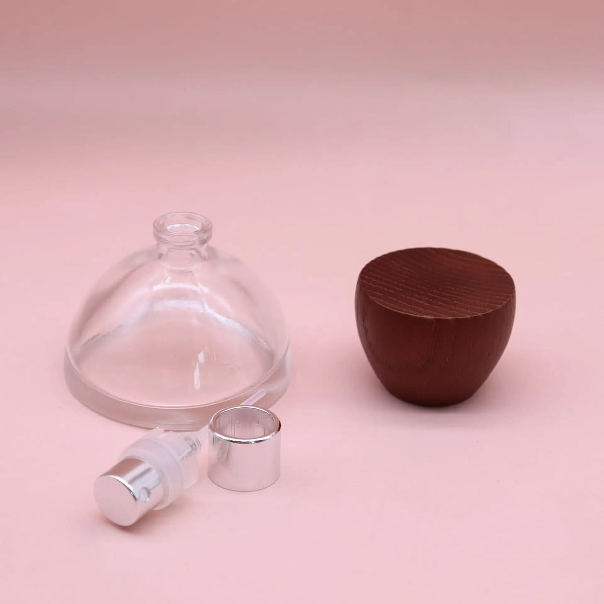 30ml Glass Perfume Spray Bottle with Walnut Wood Cap Perfume Atomizer QXL