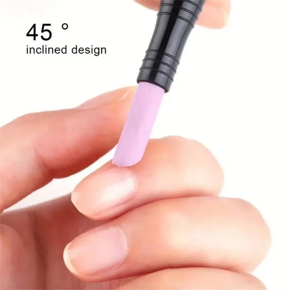 Dual-Ended Quartz Scrub Stick | Nail Pusher & Cuticle Pen Cuticle Trimmer Pen QXL