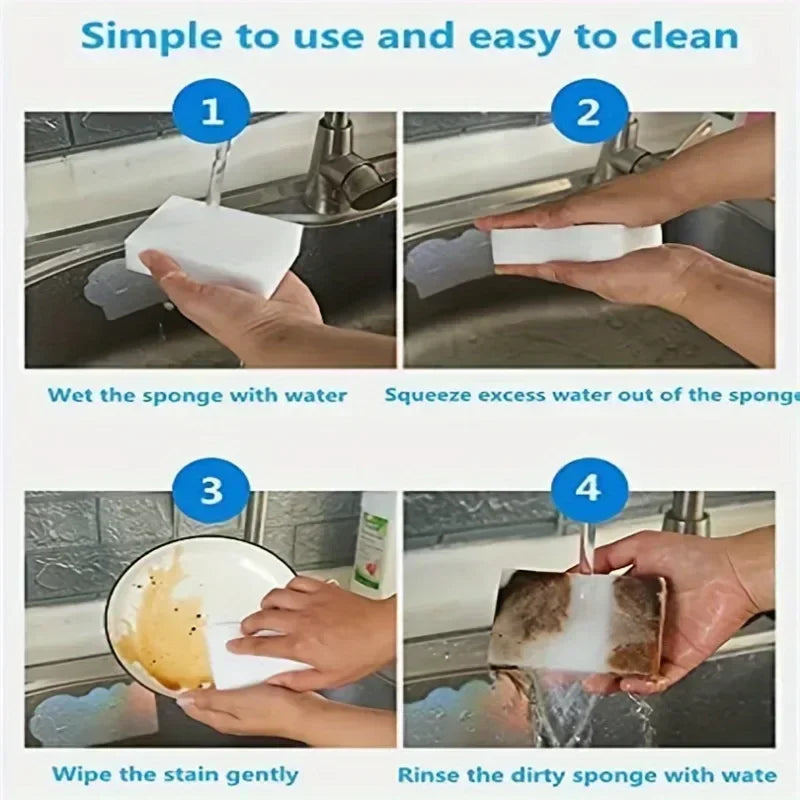 10-Pack Magic Multi-Surface Cleaning Sponge Pads | Kitchen & Bath Cleaning Sponge Pad QXL
