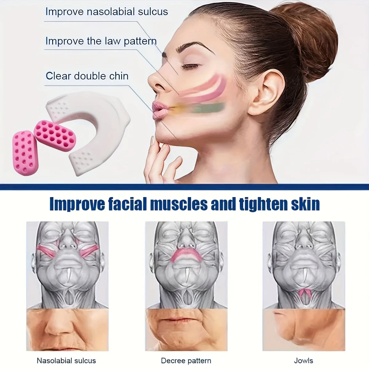 3-Piece Silicone Jaw Exerciser Set | Facial Muscle Trainer Jaw Exercise Set QXL