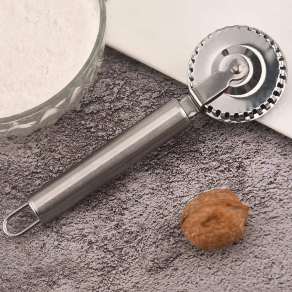Stainless Steel Pastry Crimper Wheel | Ravioli & Dumpling Cutter Pastry Crimper Wheel QXL