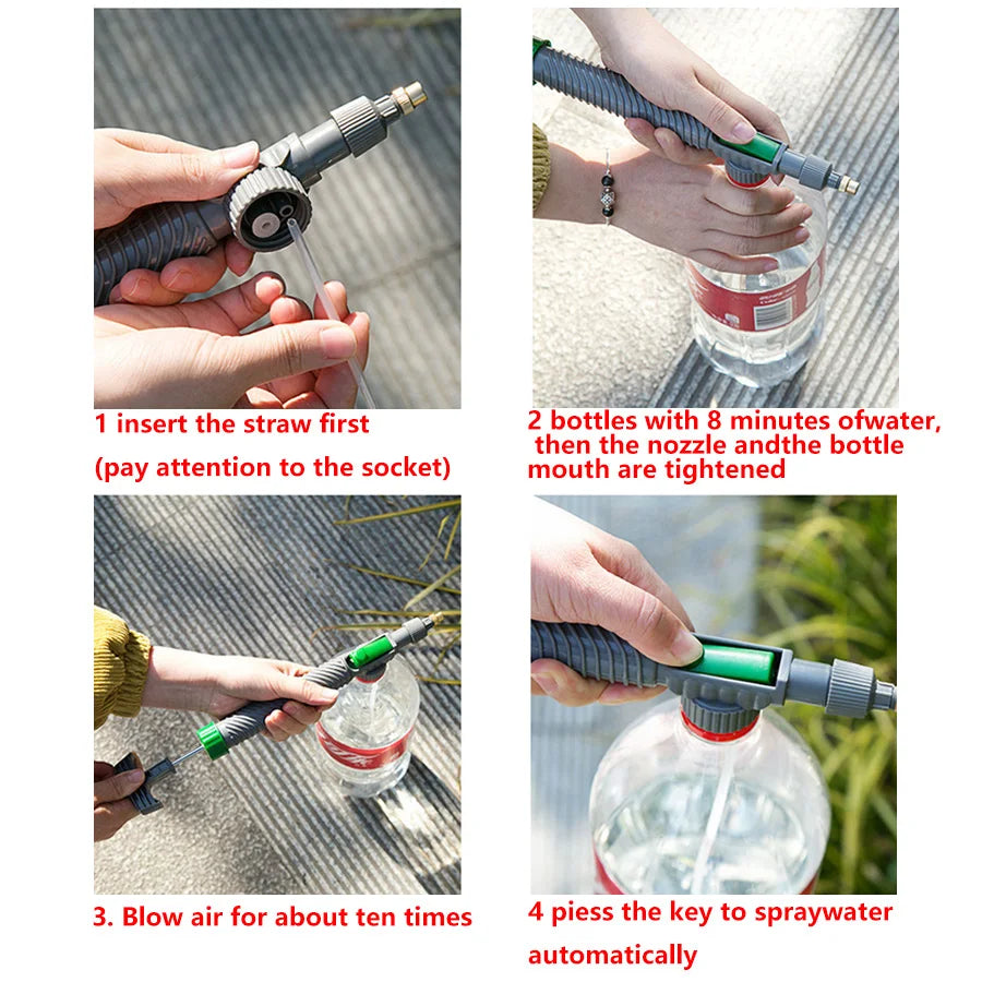 Portable Garden Water Gun | 2-Pattern High-Pressure Sprayer Garden Hose Sprayer QXL