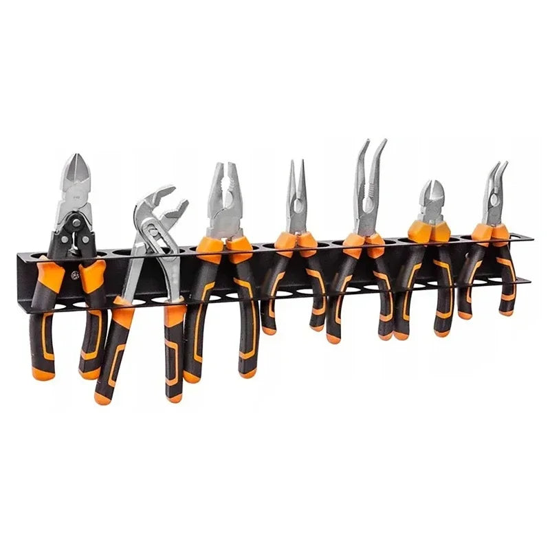 14-Hole Wall Mount Screwdriver & Pliers Rack | Steel Tool Holder Wall Tool Rack QXL