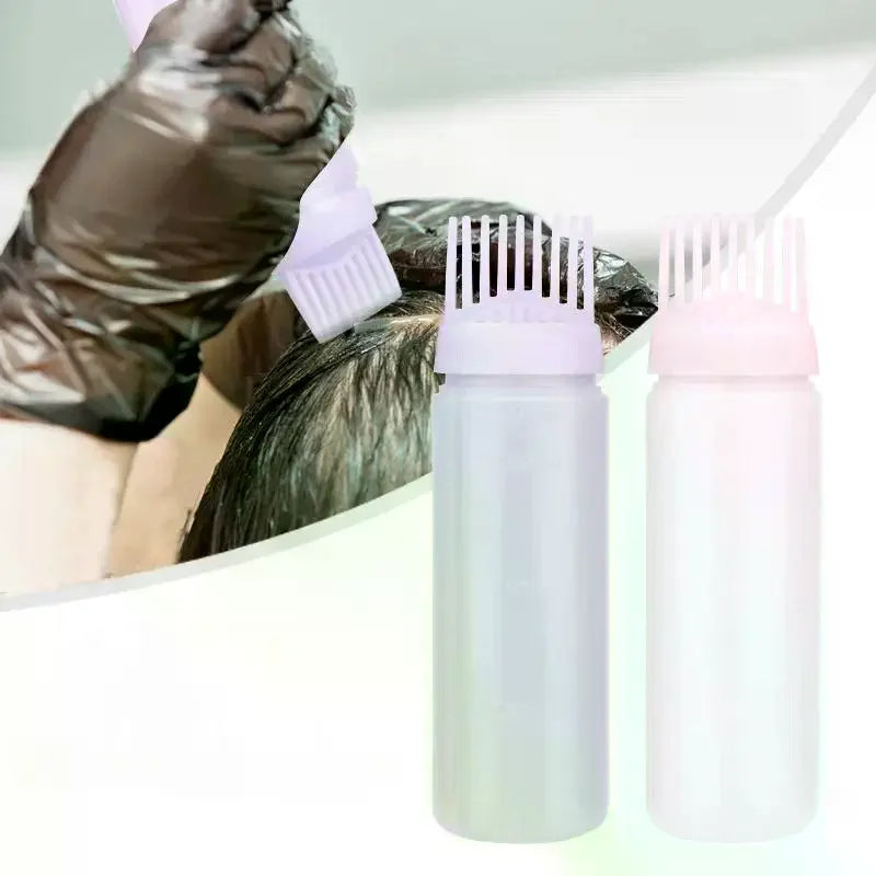 120ml Hair Dye Applicator Bottle with Brush | Salon Coloring Hair Dye Applicator Bottle QXL