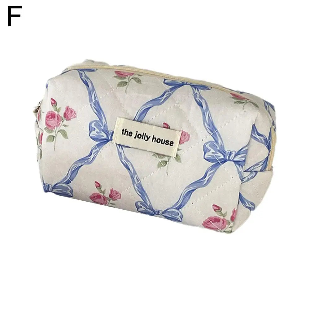 Large Quilted Makeup Bag & Cosmetic Organizer for Women Cosmetic Organizer Bag QXL B Star anise bun
