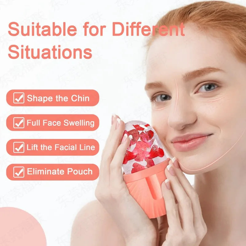 Ice Roller Facial Massage Mold | Shell Pattern Ice Grid Facial Ice Massage Mold QXL