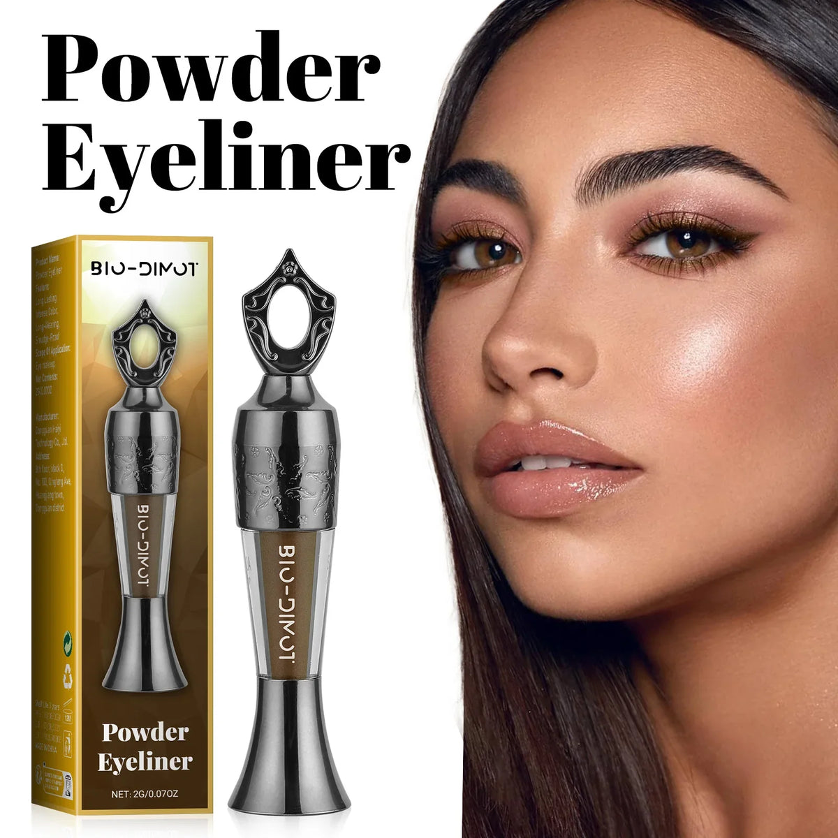 DIMOT Waterproof Eyeliner & Eyebrow Pencil – Black & Brown Eyeliner Pencil QXL