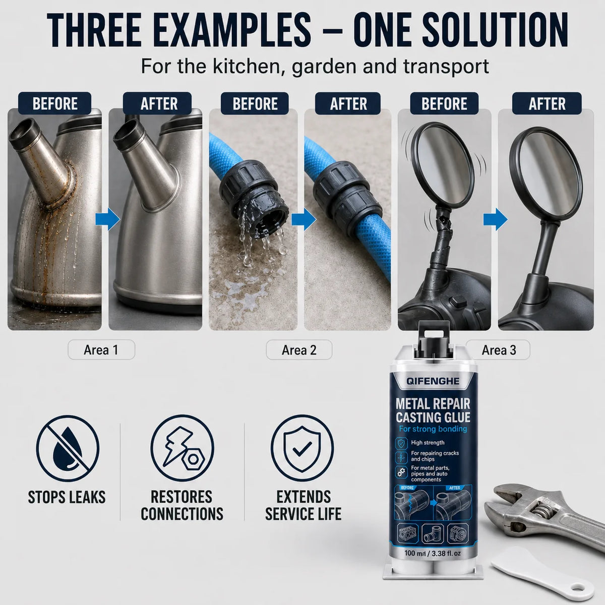 100ml Industrial Epoxy Casting Glue | High Strength Metal Adhesive Epoxy Metal Adhesive QXL