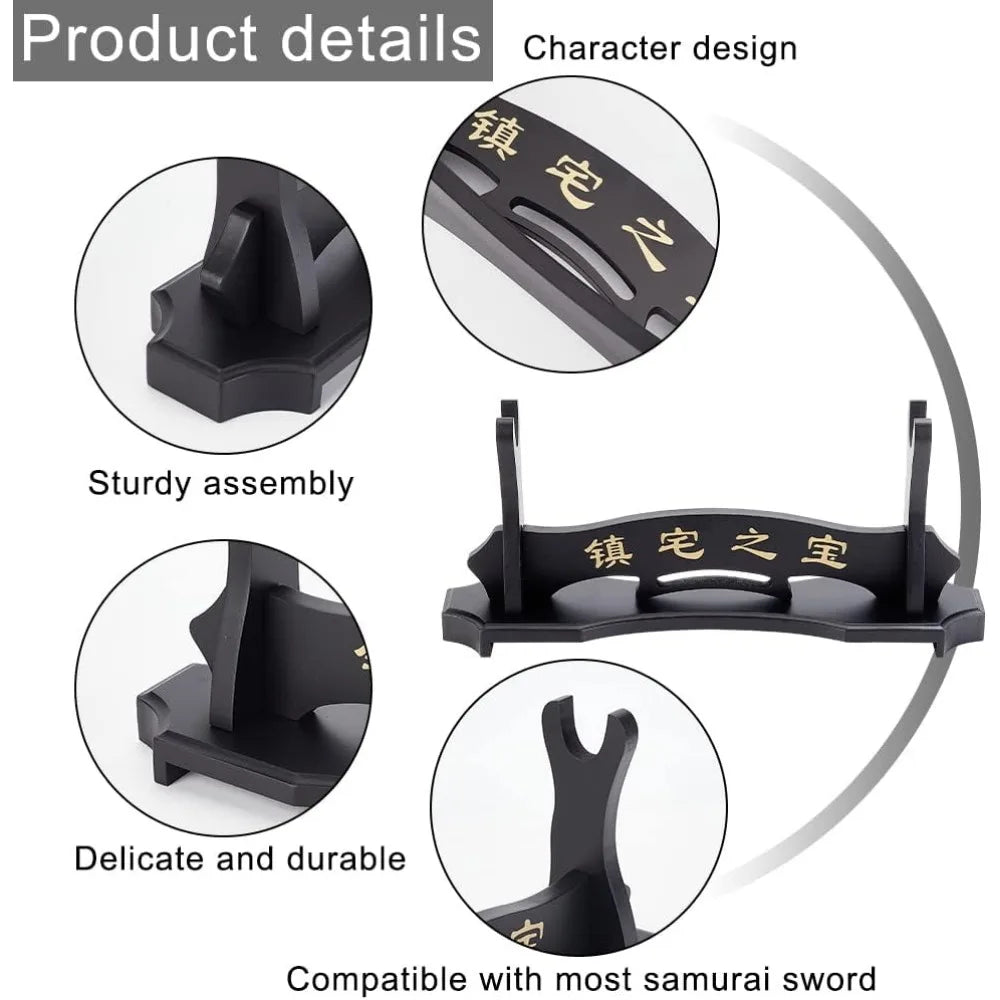 Wooden Samurai Sword Display Stand | Katana Wakizashi Tanto Sword Display Stand QXL