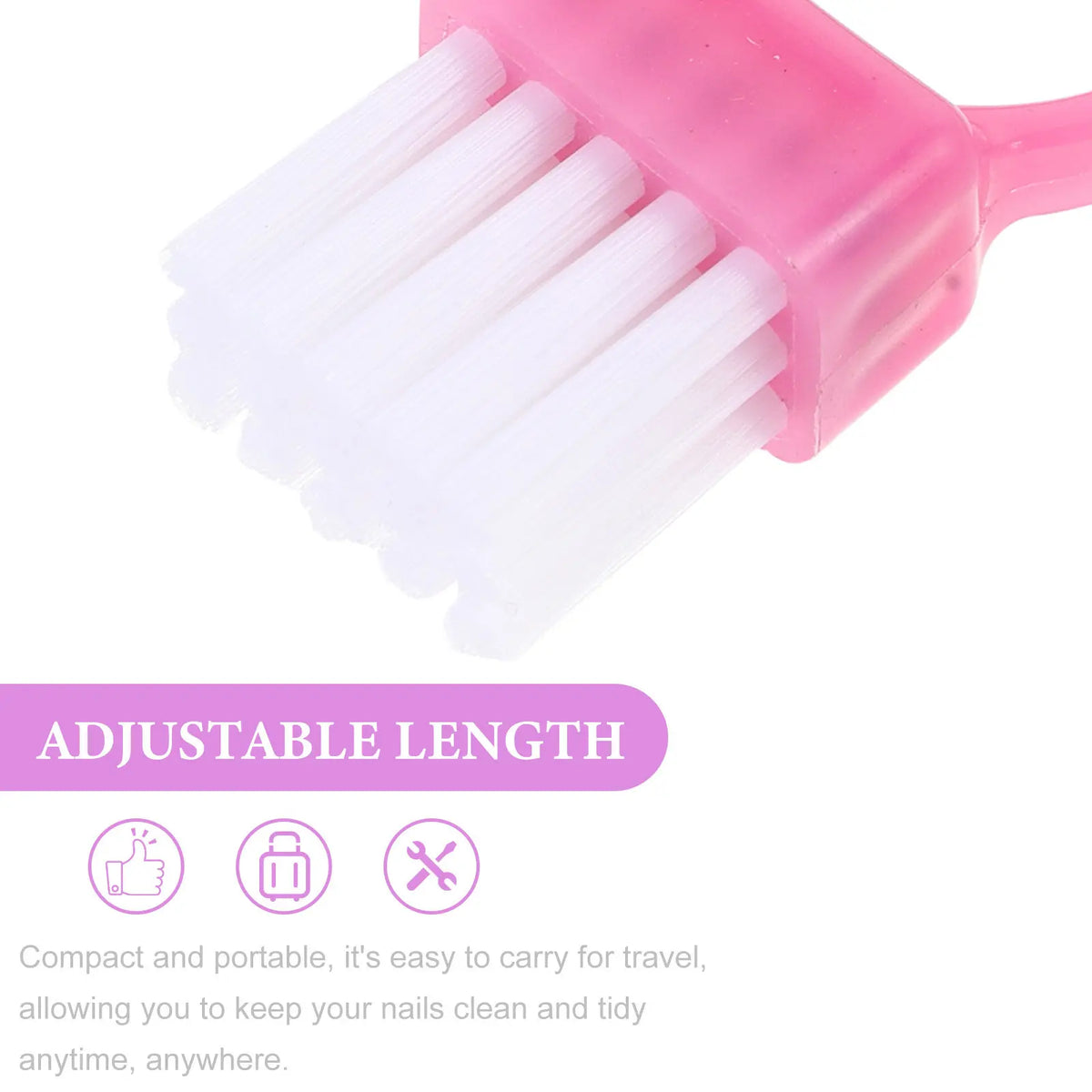 90-Pack Soft Nail Dust Cleaning Brush Rings | Manicure Tool Nail Cleaning Brush QXL