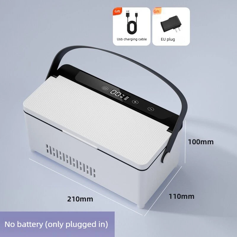 Portable Insulin Medicine Cold Storage Box | Car & Home Medicine Cold Storage Box QXL White no battery EU Plug