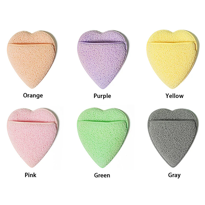 Heart-Shape Konjac Facial Sponge | Exfoliating Cleansing Puff Facial Cleansing Sponge QXL