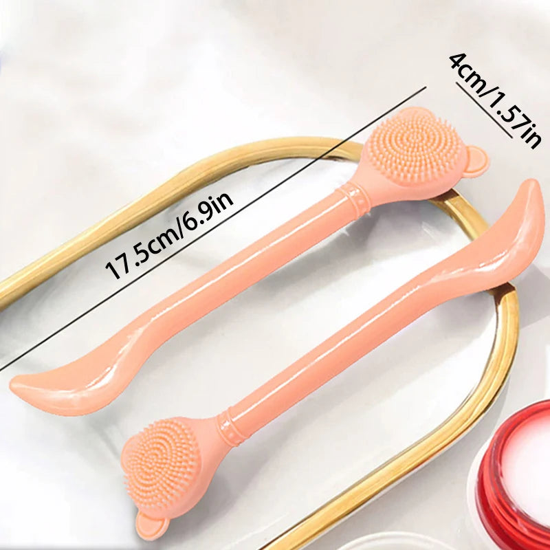 Double-Head Silicone Face Mask Brush & Skincare Spatula Face Mask Brush QXL