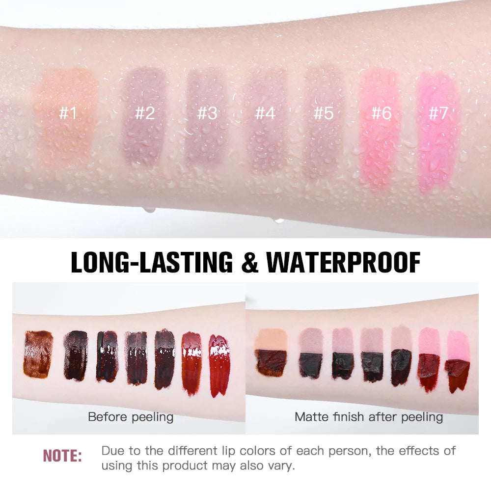 2-in-1 Peel-Off Lip Liner & Moisturizing Lip Oil | 7 Shades Lip Liner & Lip Oil QXL