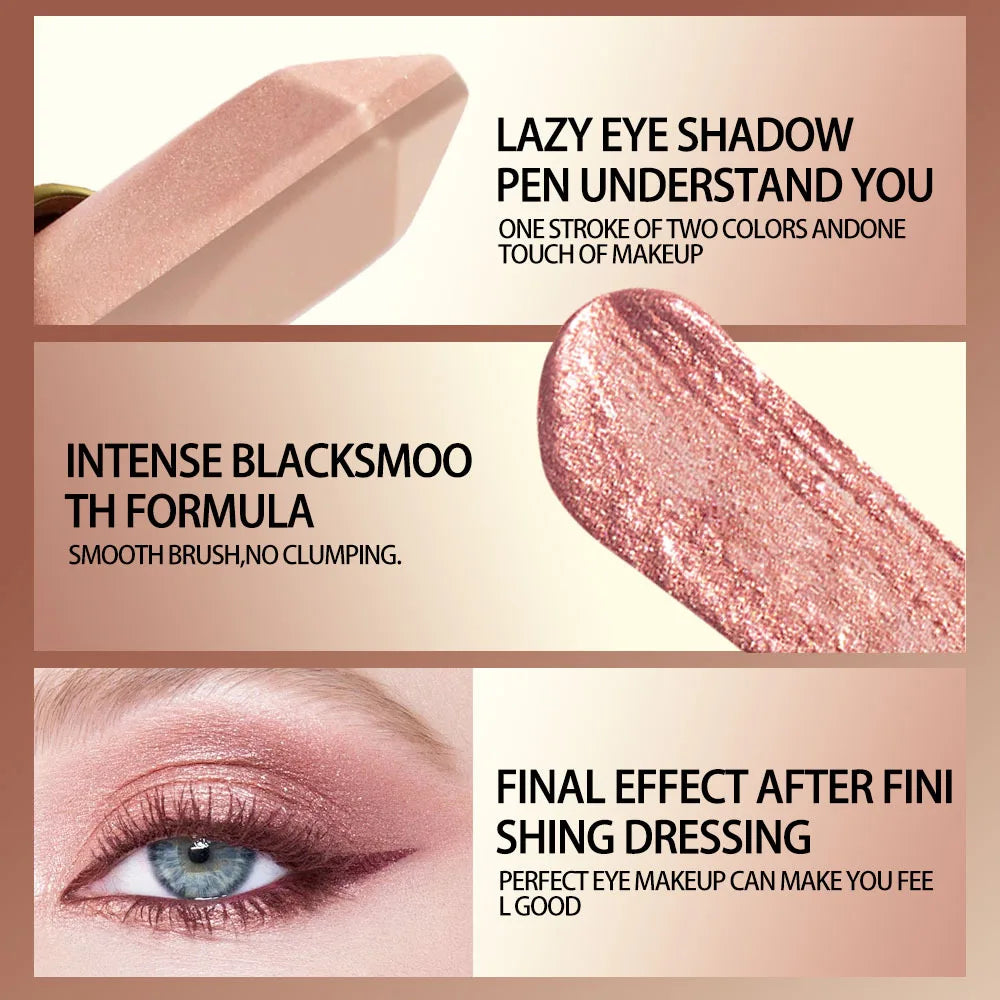 Two-Color Matte Eyeshadow Pen | Waterproof & Long-Lasting Eyeshadow Pen QXL