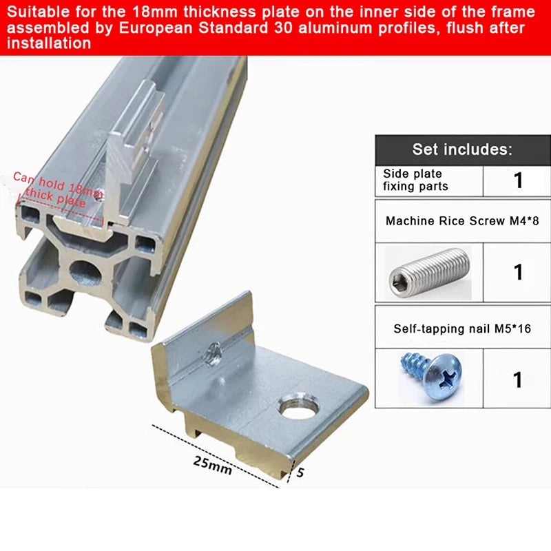 2020 3030 4040 Aluminum Profile Side Panel Bracket Set Profile Bracket Set QXL 3030