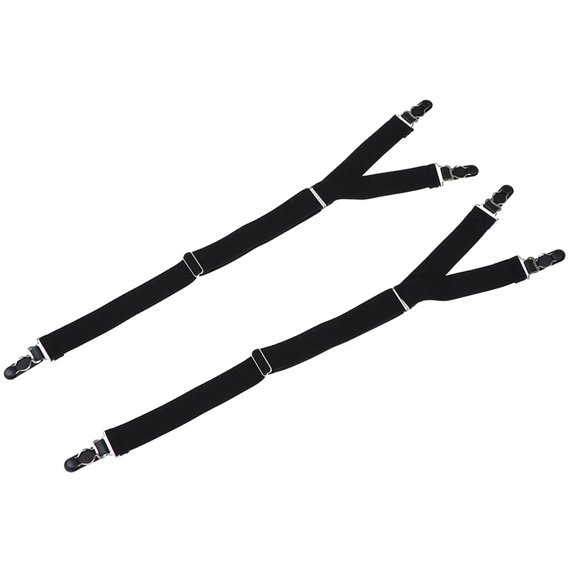 Y-Shape Elastic Shirt Stays Garters | Adjustable Leg Suspenders Shirt Stay Suspenders QXL 1 pair