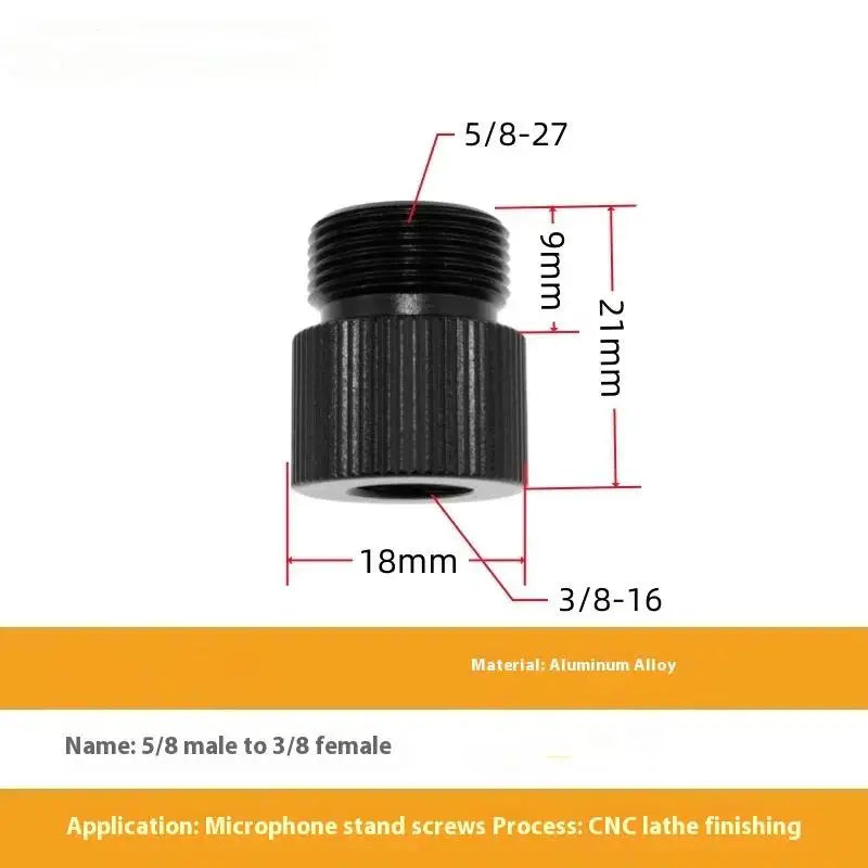 Mic Stand Thread Adapter 5/8 to 1/4 & 3/8 Inch | Aluminum Mic Stand Adapter QXL 04
