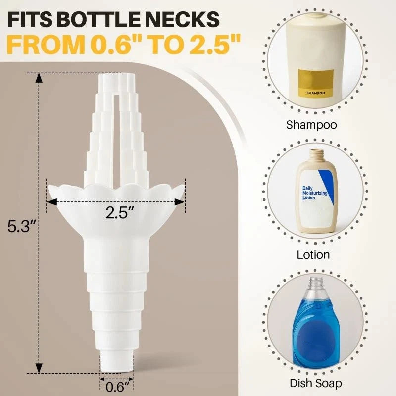 Reusable Bottle Liquid Transfer Connector & Funnel Adapter Bottle Transfer Funnel QXL