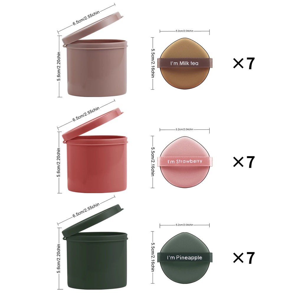 Ronshadow 7-Pack Super-Soft Makeup Sponge Powder Puff Set Makeup Sponge Puff QXL