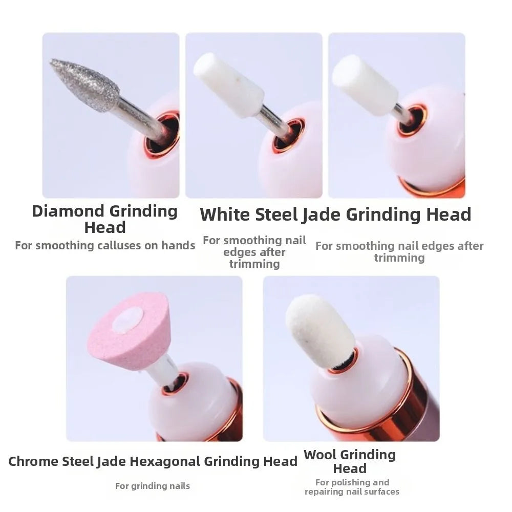 5-in-1 Rechargeable Electric Nail Grinder with LED Light Electric Nail Grinder QXL