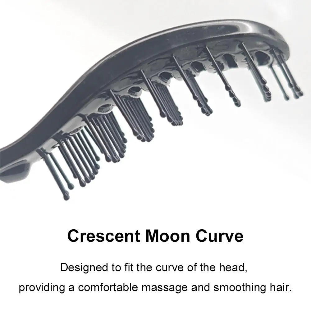 Curved Vent Detangling Hair Brush | Scalp Massage & Drying Detangling Hair Brush QXL