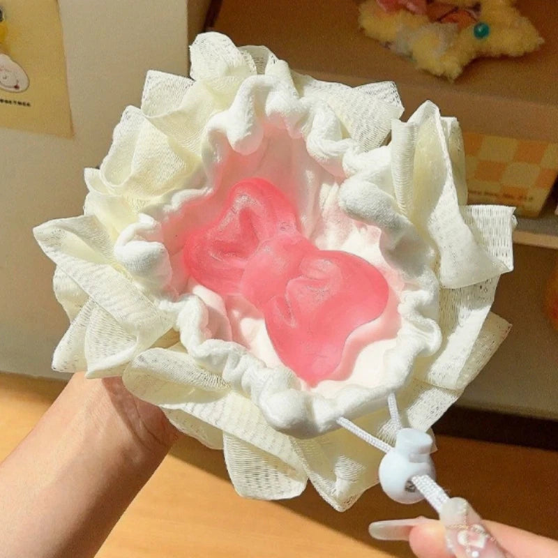 2-in-1 Loofah Bath Ball with Soap Dispenser | Body Scrubber Loofah Bath Scrubber QXL