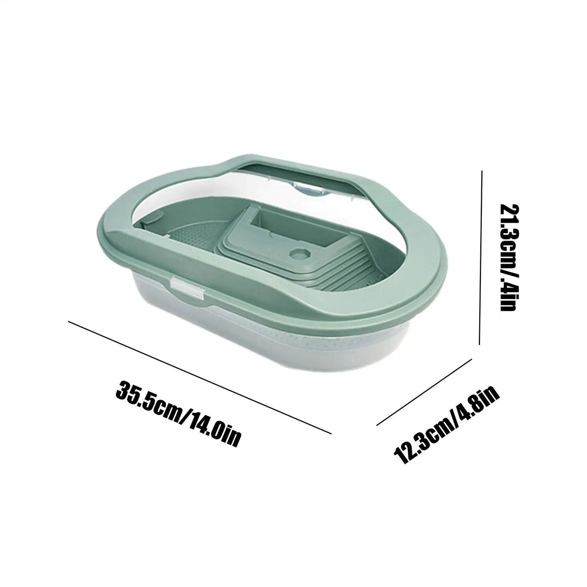 Turtle Tank Terrarium | Basking Stage, Clear Lid & Drainage Reptile Terrarium QXL