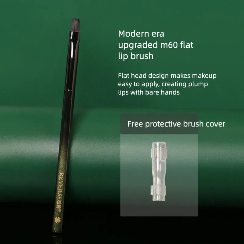 M60 Lip Blending Brush | Flat Head Soft Synthetic Bristles Lip Makeup Brush QXL