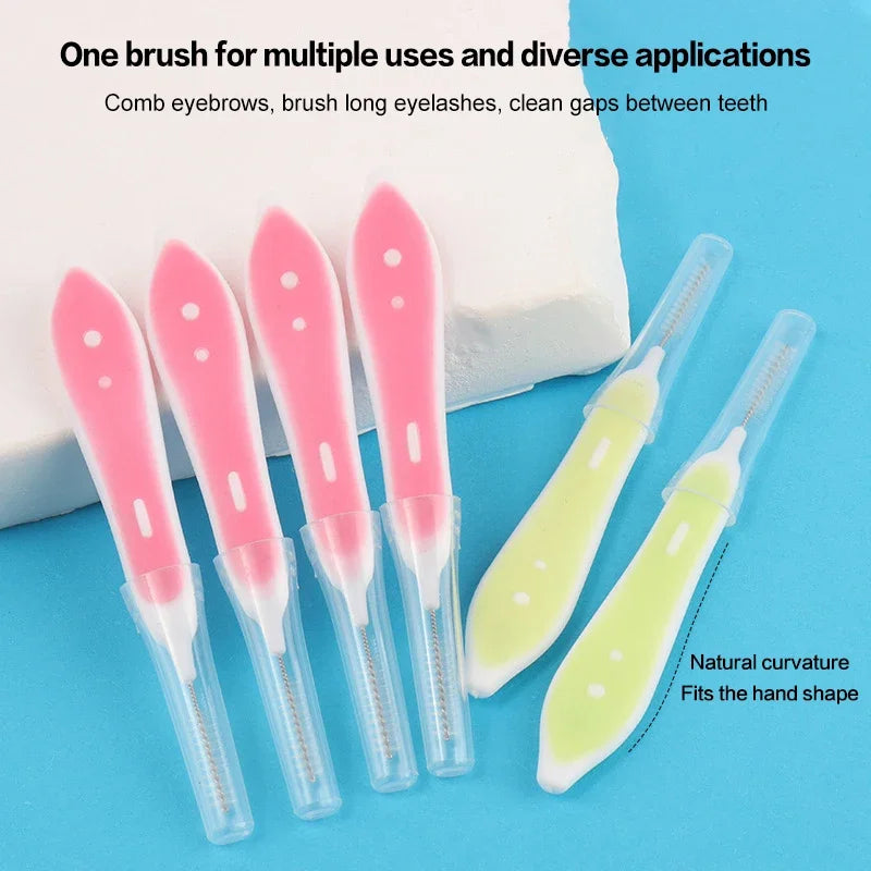 10-Pack Disposable Eyebrow & Interdental Brushes | Brow + Oral Disposable Eyebrow Brush QXL